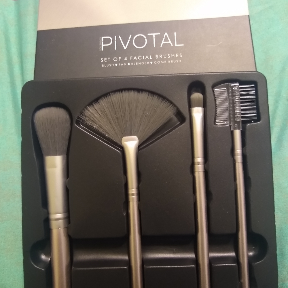 Pivotal set of facial brushes